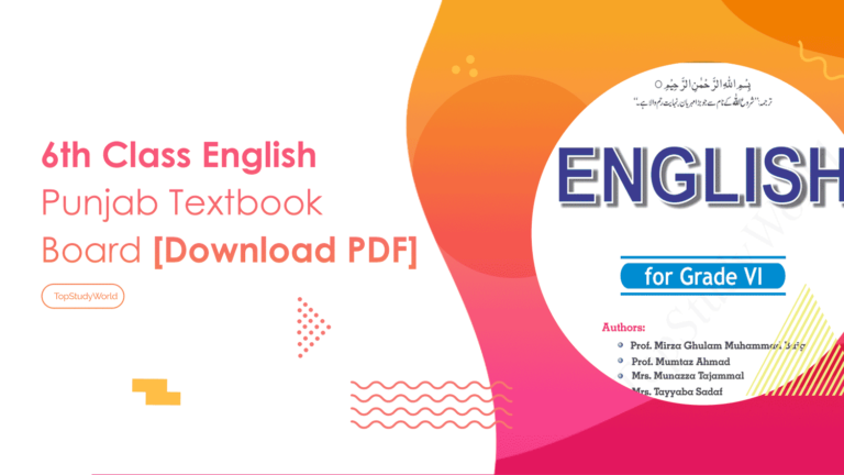 6th Class English Punjab Textbook Board [Download PDF]