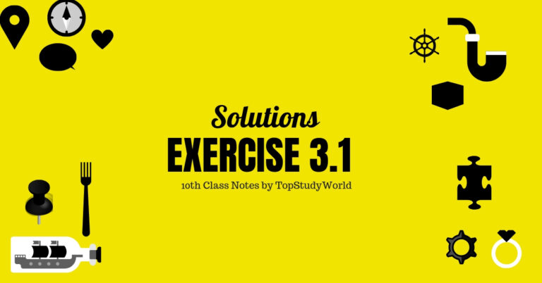 Solved Exercise 3.1 Class 10 Maths Solution Notes (With Free PDF)